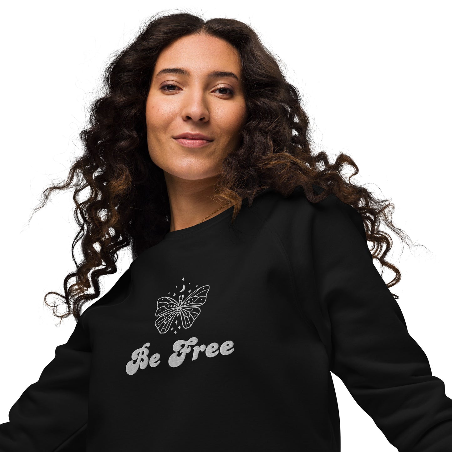 Be Free Unisex organic raglan sweatshirt