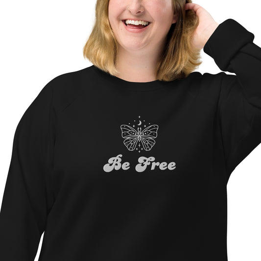 Be Free Unisex organic raglan sweatshirt