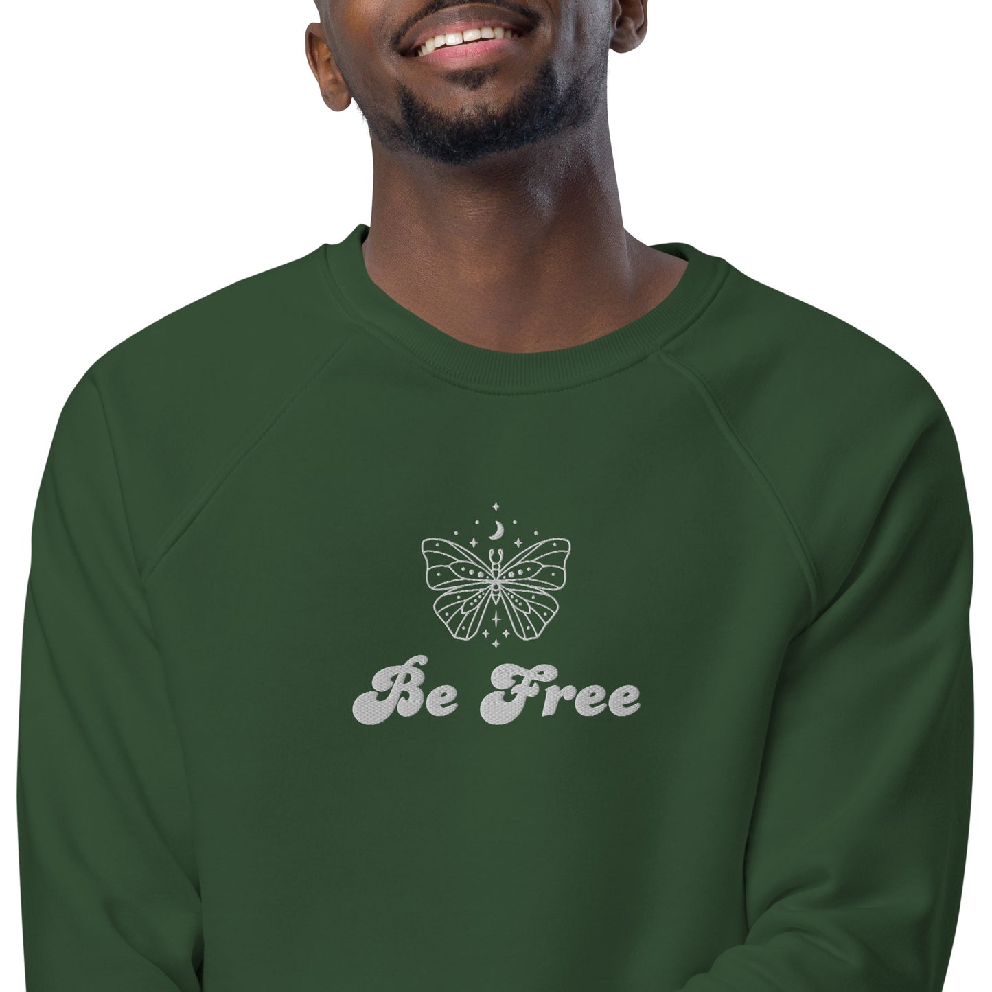 Be Free Unisex organic raglan sweatshirt