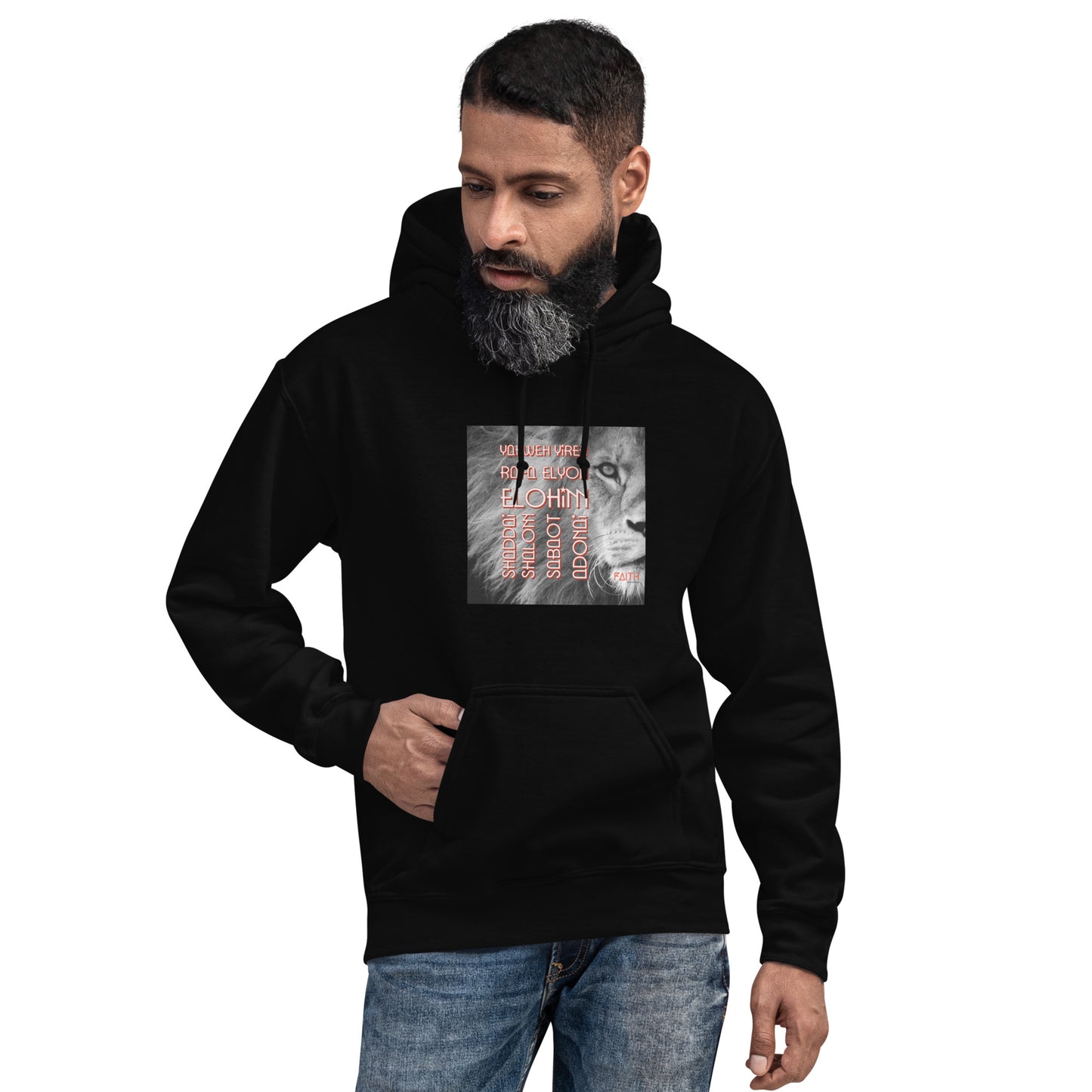 Sudadera unisex con capucha YAHWEH