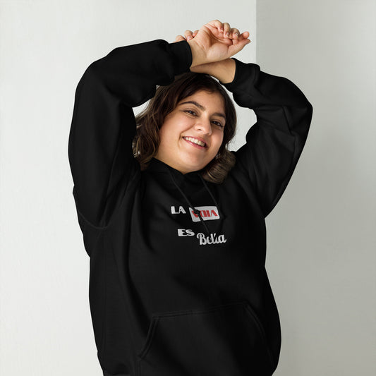 Sudadera con capucha unisex La vida es bella