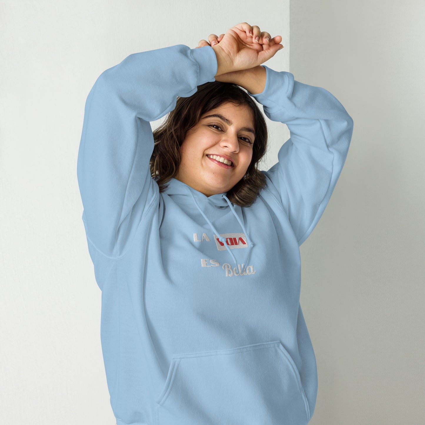 Sudadera con capucha unisex La vida es bella