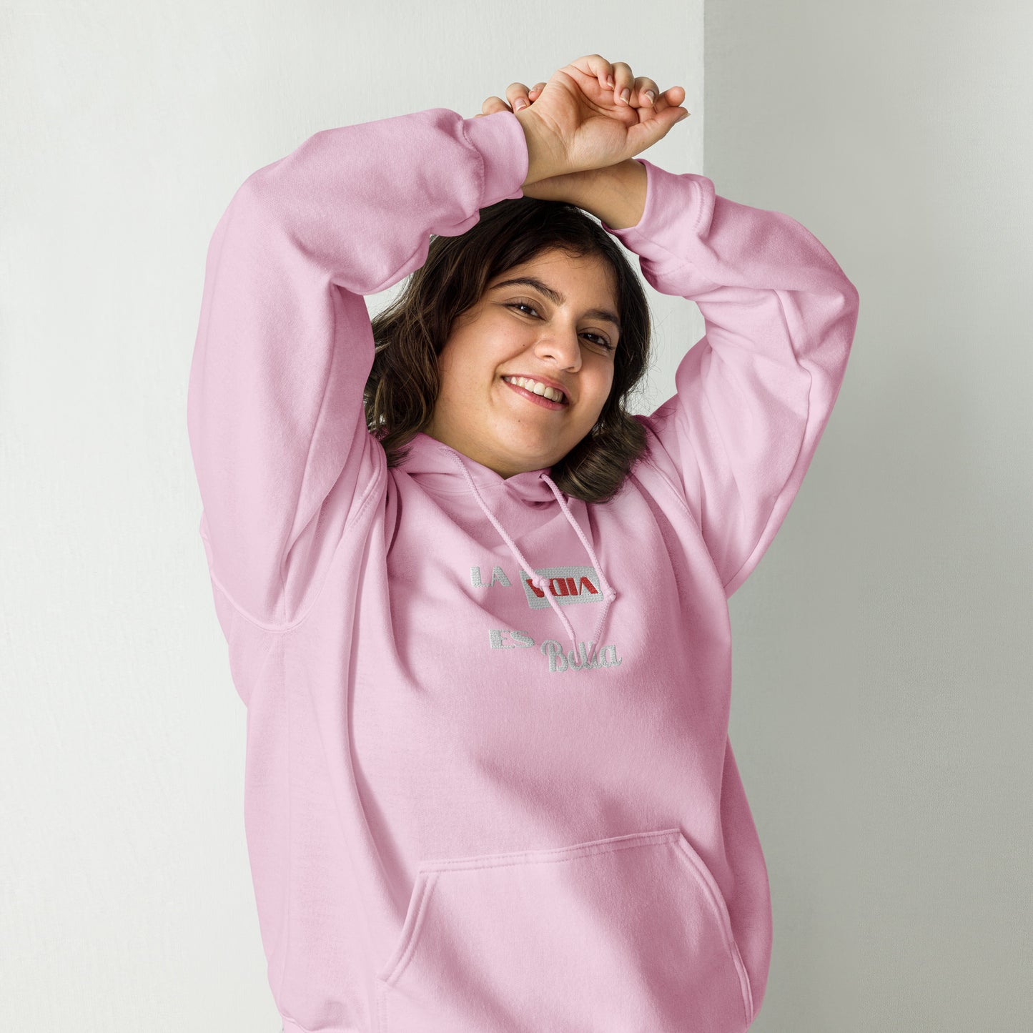 Sudadera con capucha unisex La vida es bella