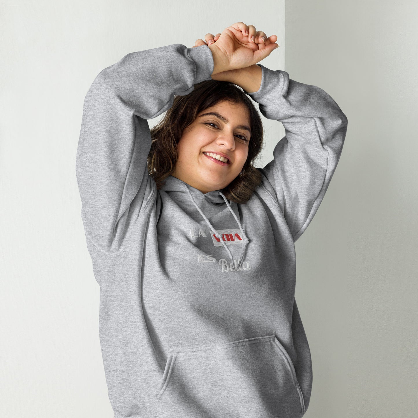 Sudadera con capucha unisex La vida es bella