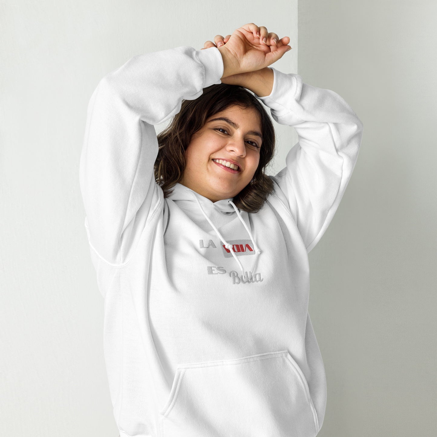 Sudadera con capucha unisex La vida es bella