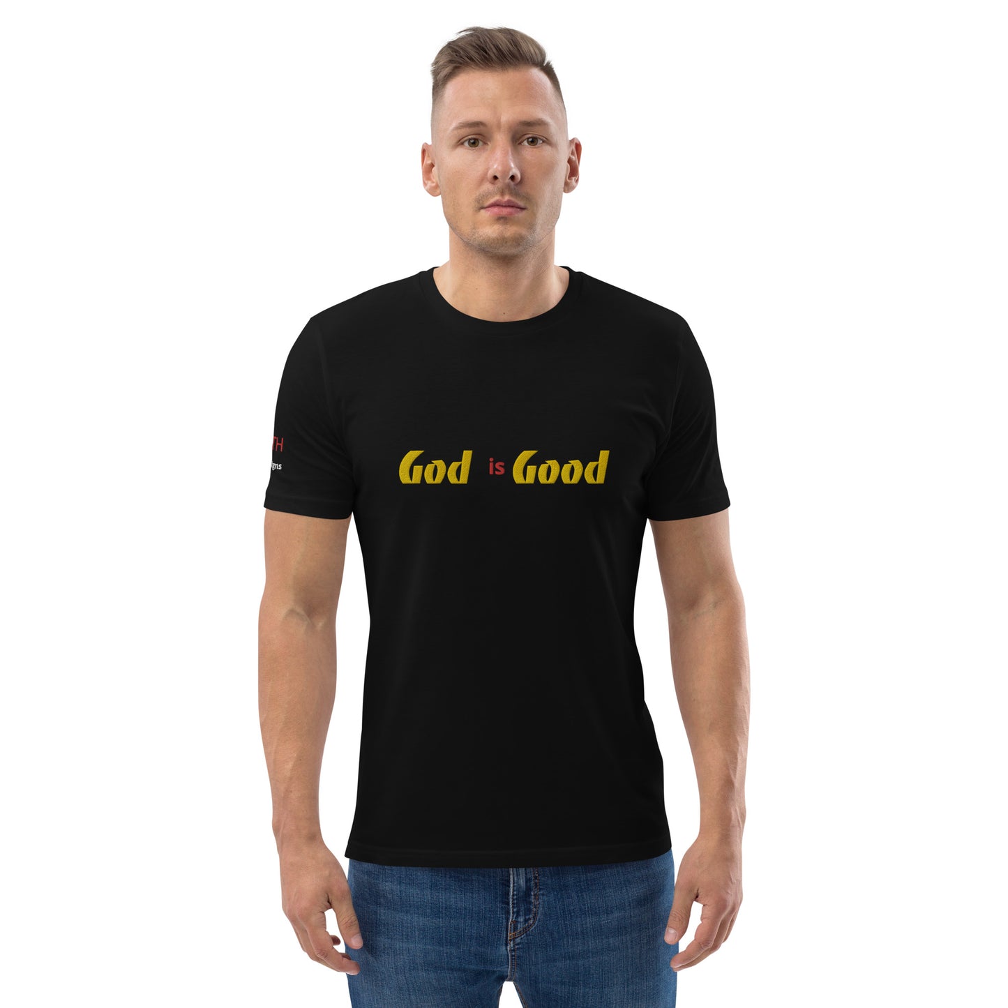 Camiseta unisex de algodón orgánico Dios es bueno