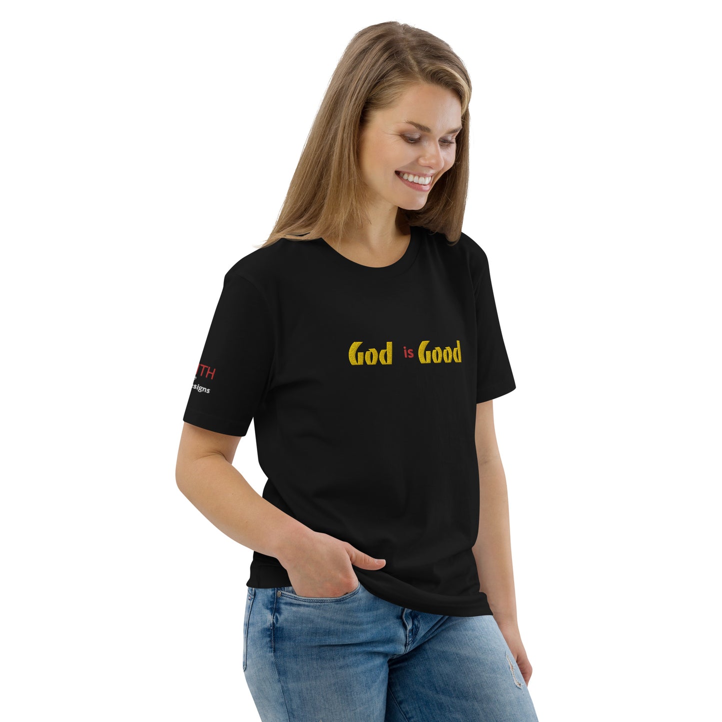 Camiseta unisex de algodón orgánico Dios es bueno