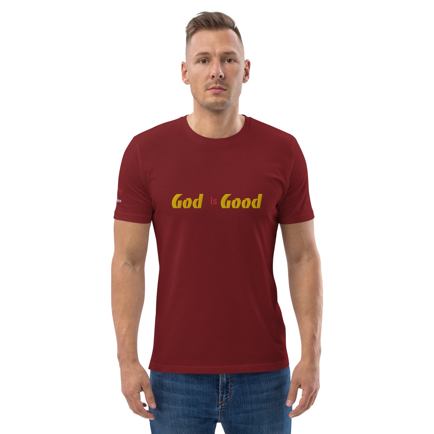 Camiseta unisex de algodón orgánico Dios es bueno