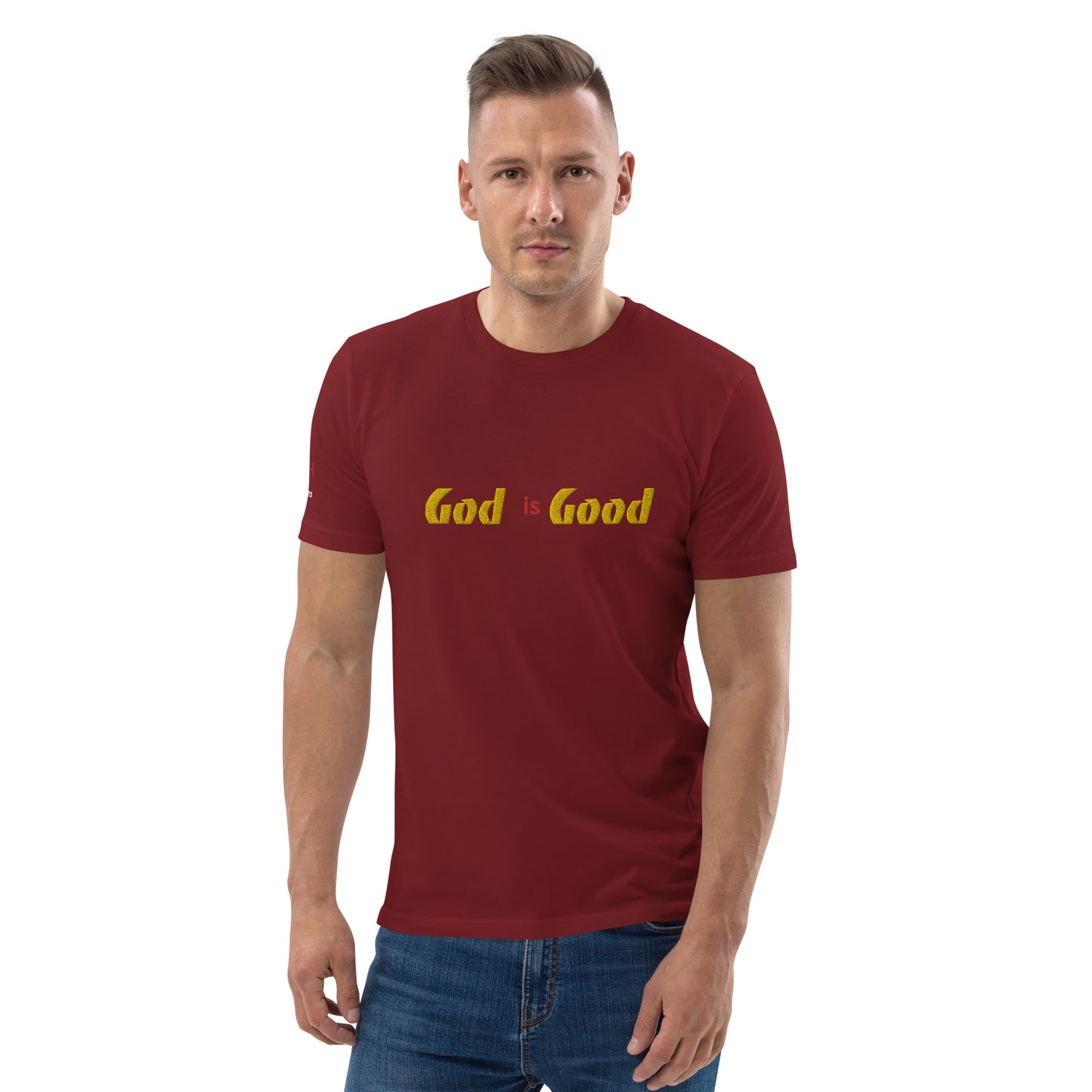 Camiseta unisex de algodón orgánico Dios es bueno