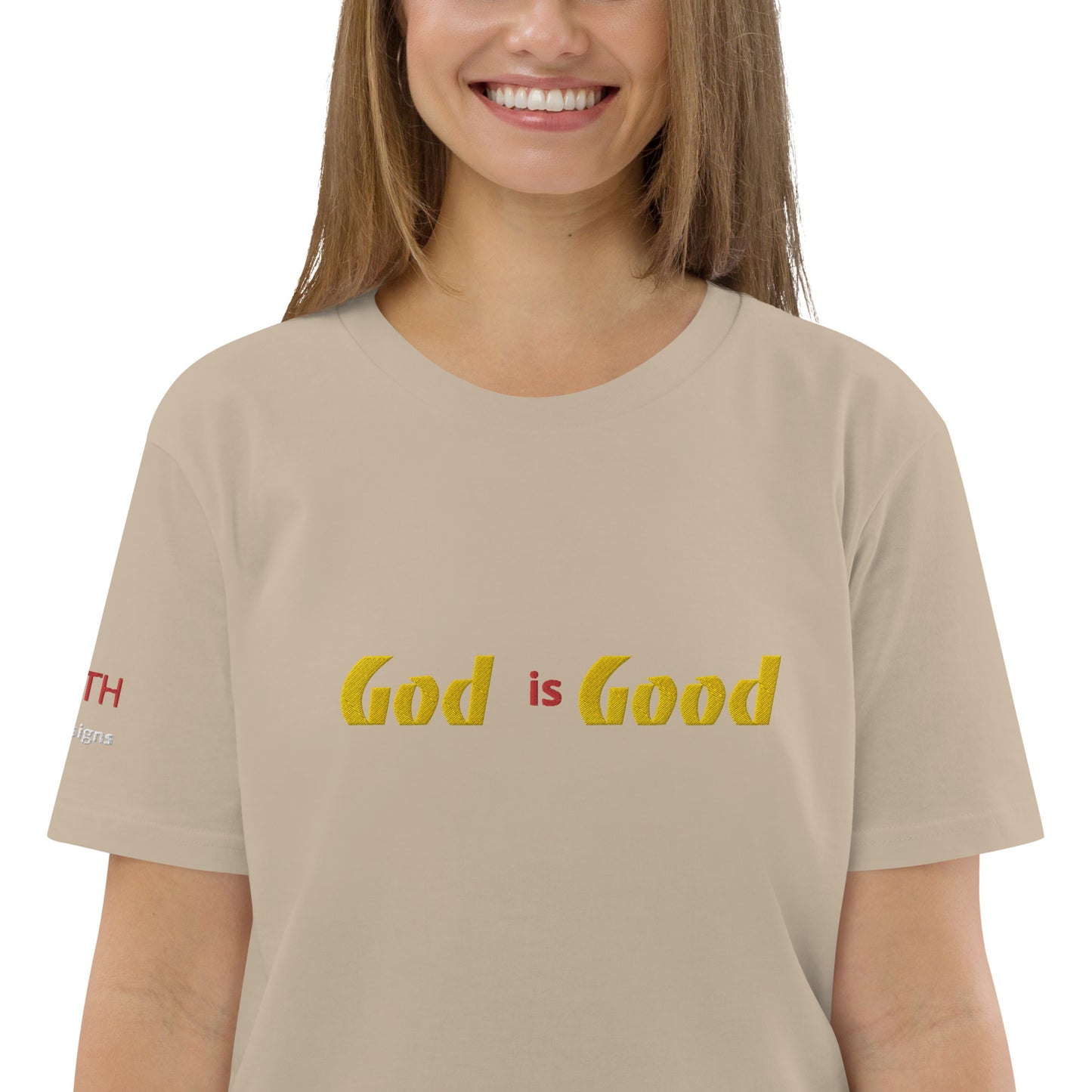 Camiseta unisex de algodón orgánico Dios es bueno