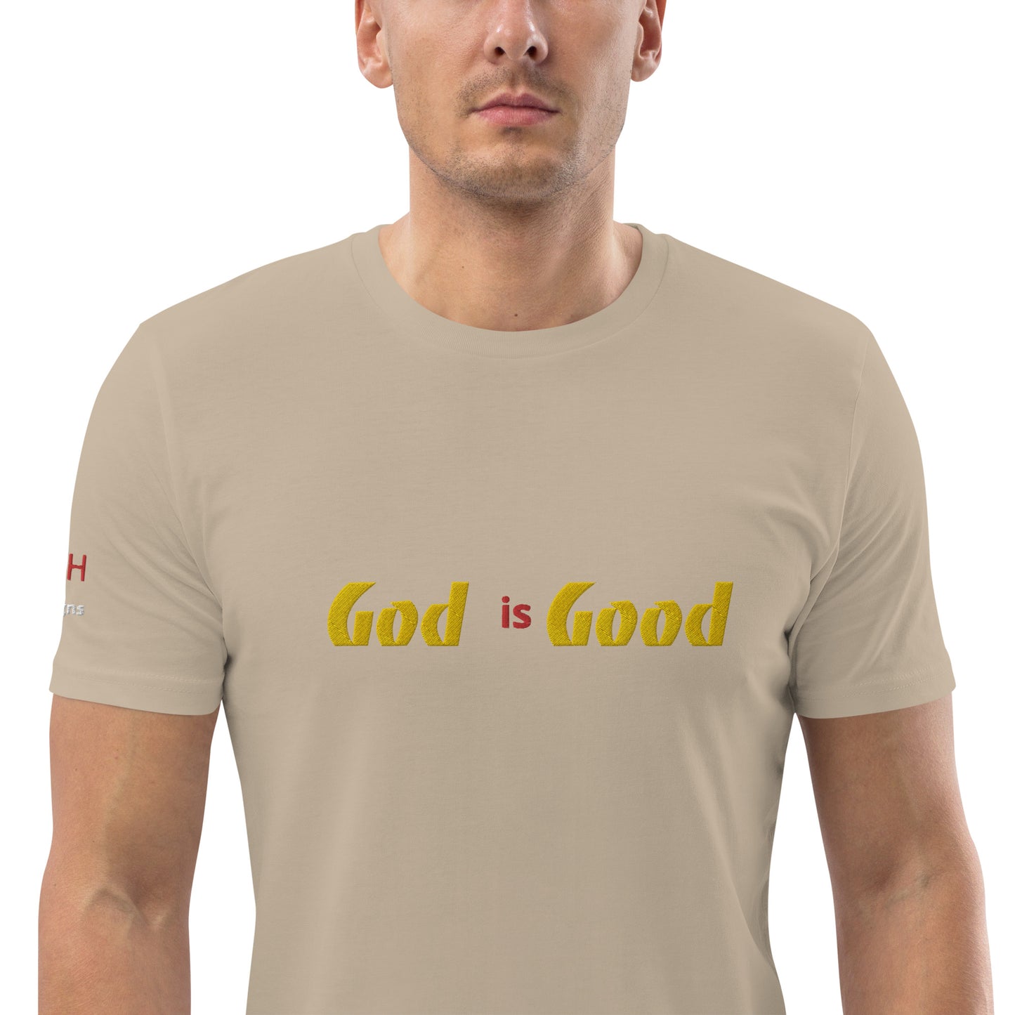 Camiseta unisex de algodón orgánico Dios es bueno