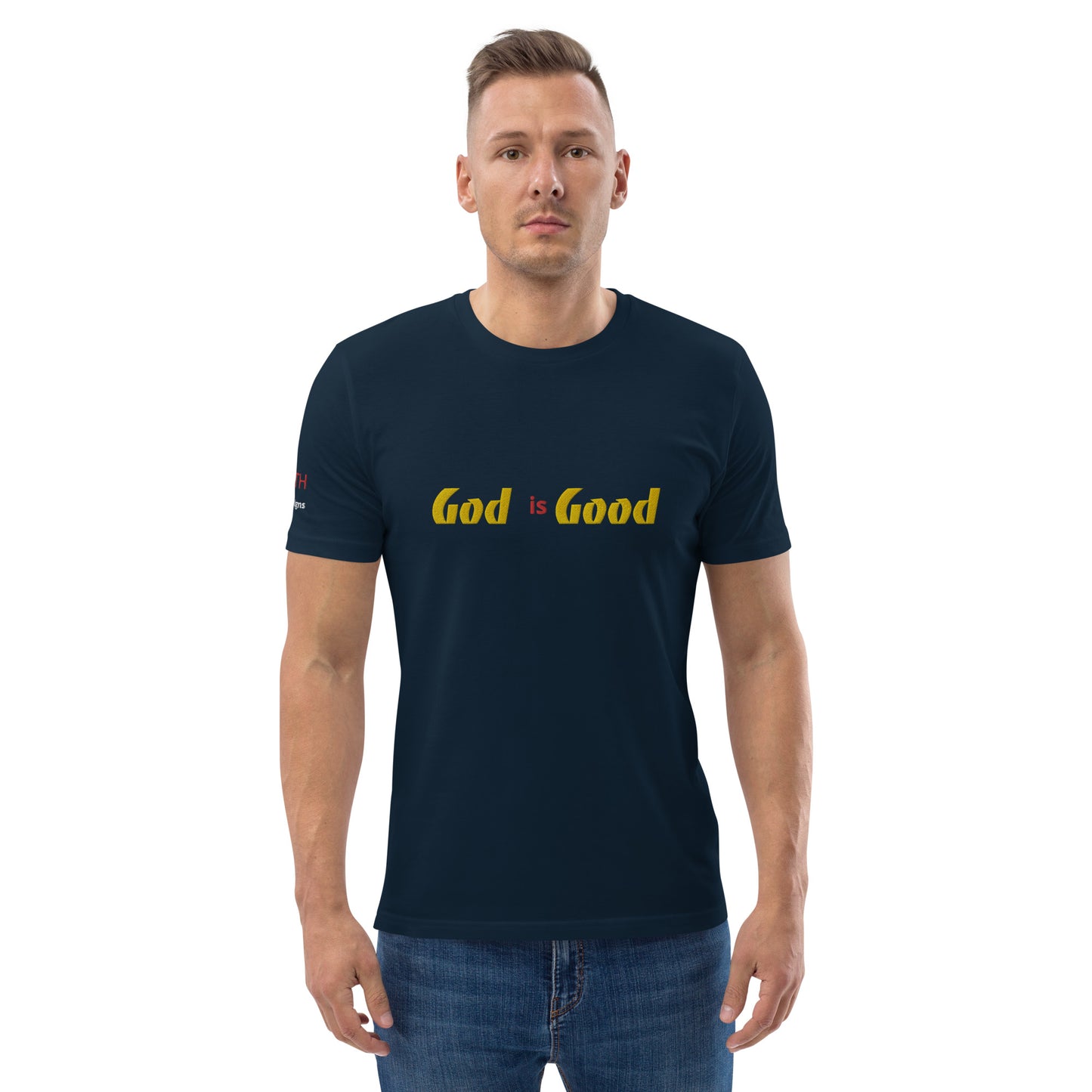 Camiseta unisex de algodón orgánico Dios es bueno