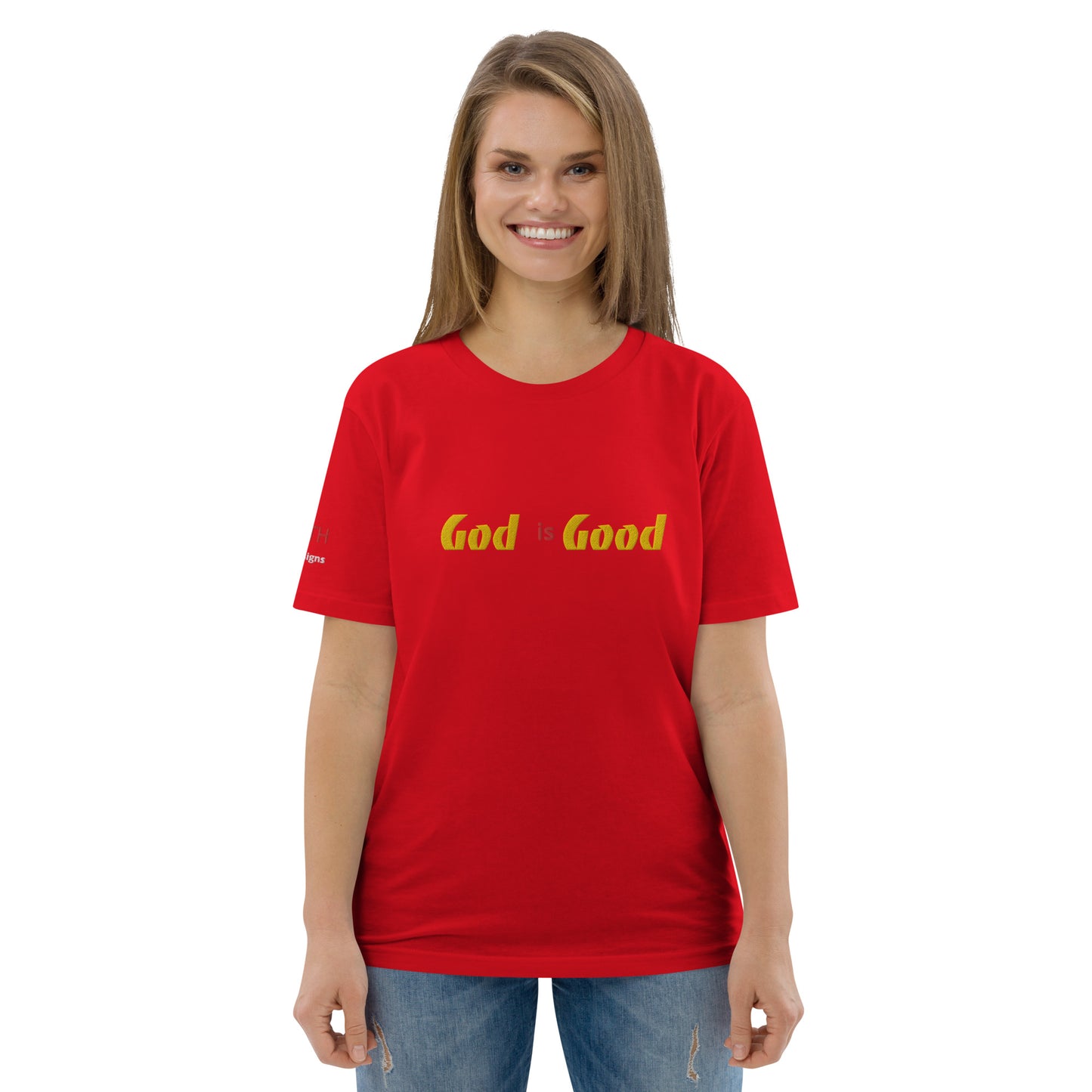 Camiseta unisex de algodón orgánico Dios es bueno