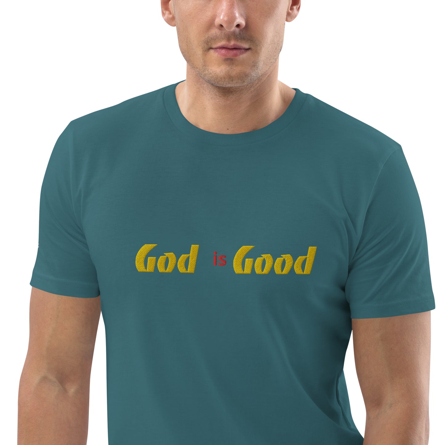 Camiseta unisex de algodón orgánico Dios es bueno