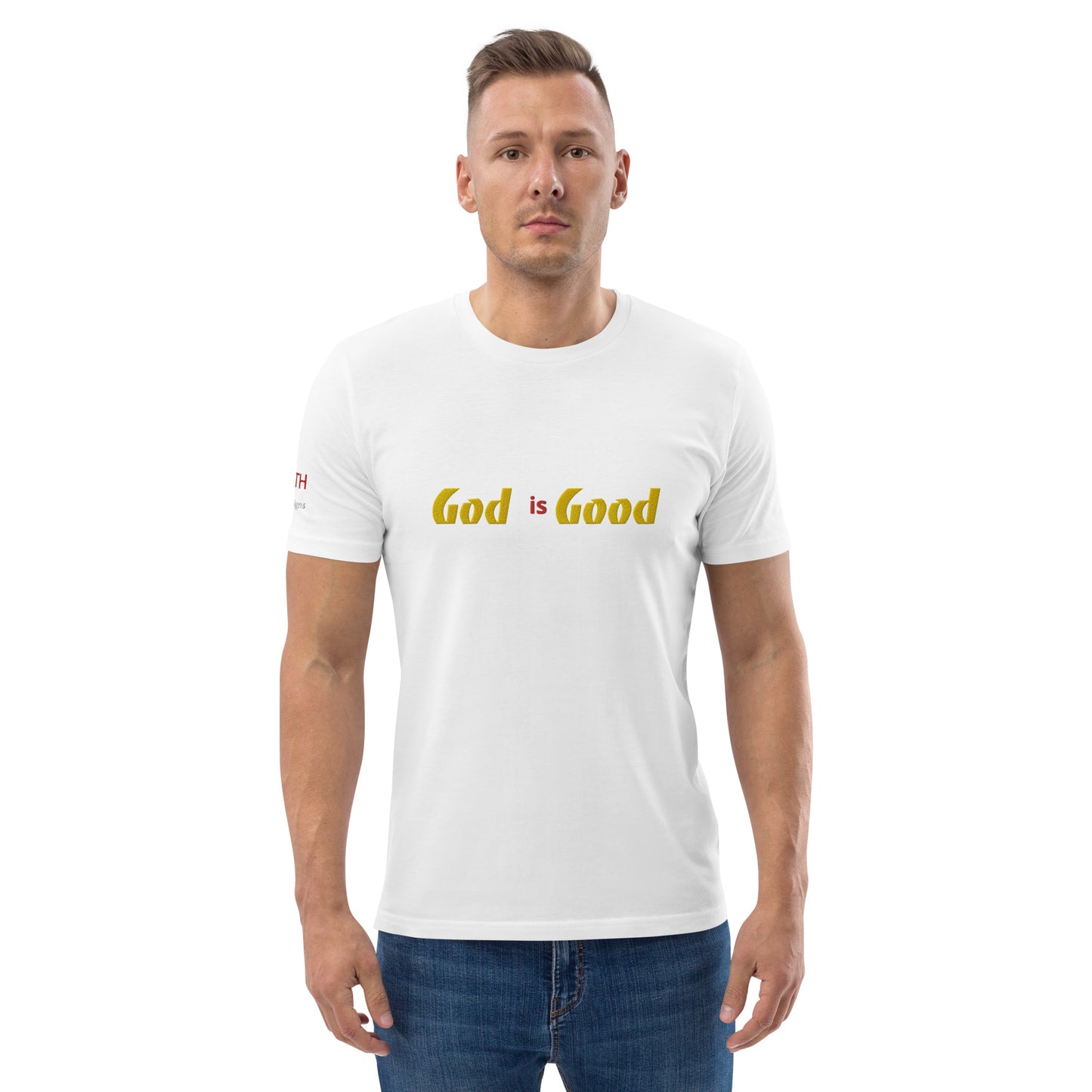 Camiseta unisex de algodón orgánico Dios es bueno