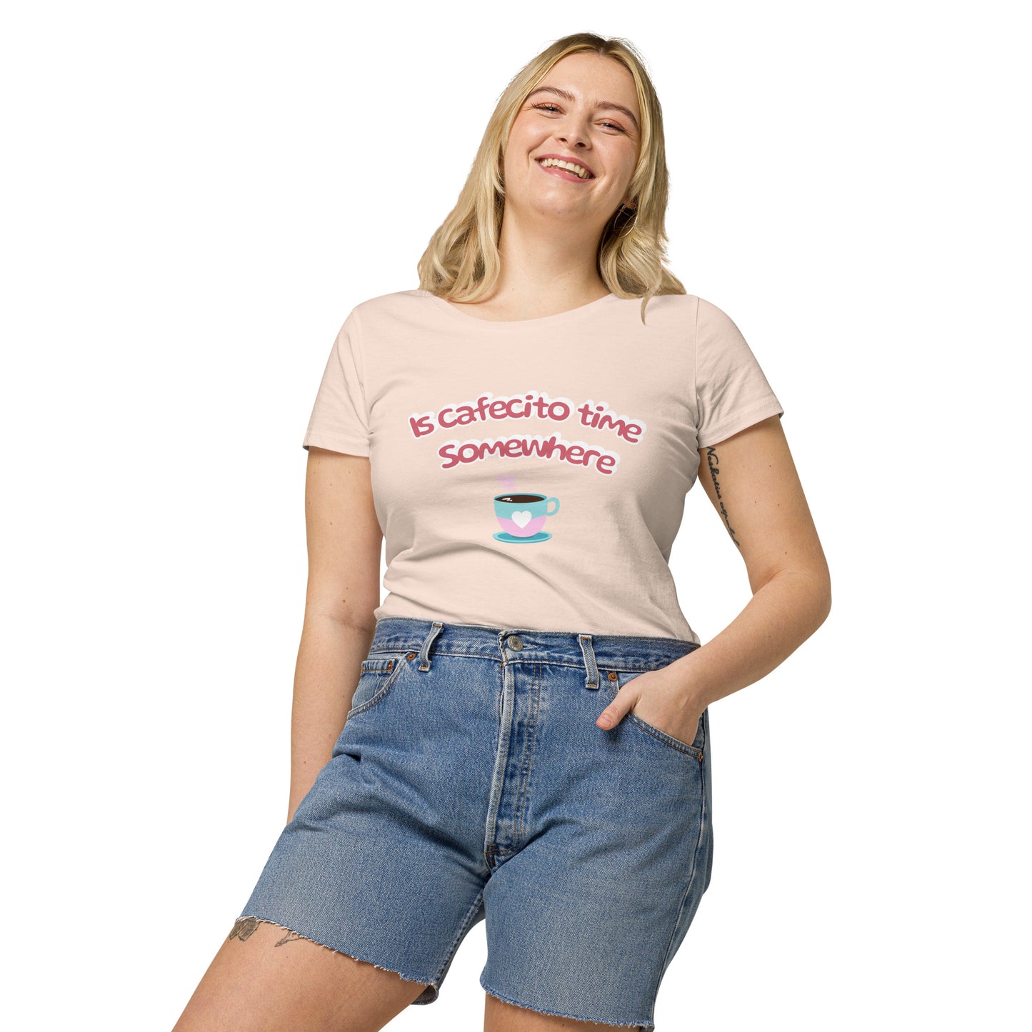 Camiseta básica orgánica mujer Cafecito