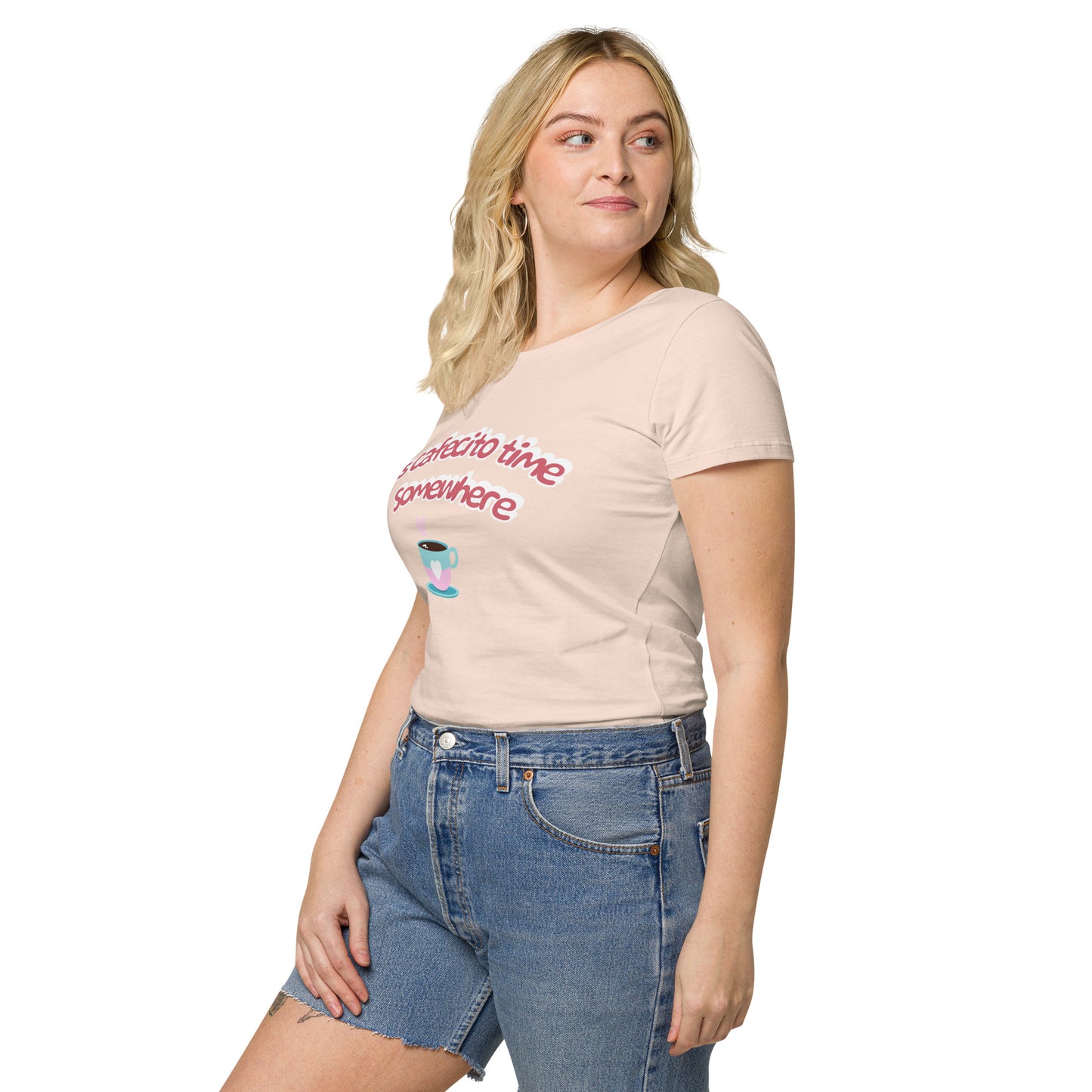 Camiseta básica orgánica mujer Cafecito