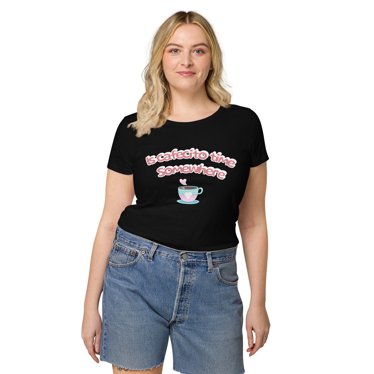 Camiseta básica orgánica mujer Cafecito