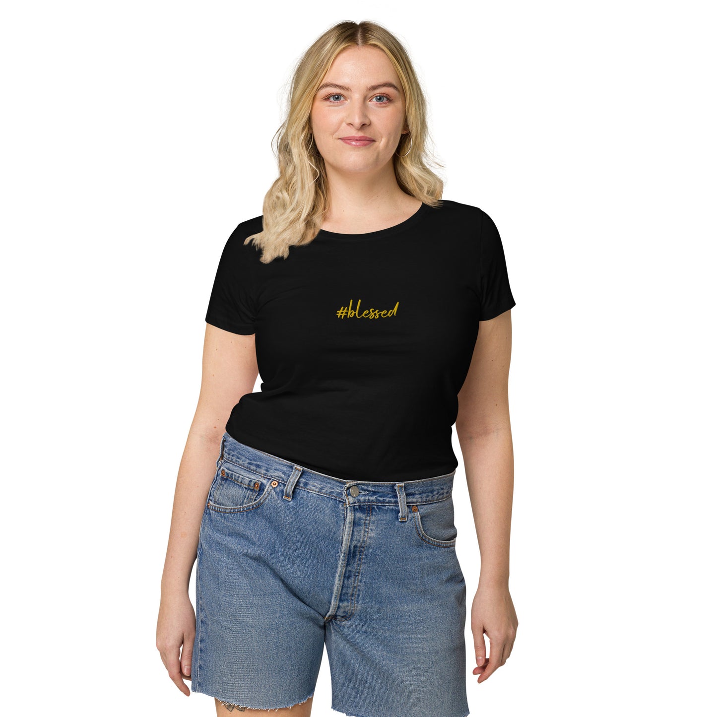 Camiseta básica orgánica de mujer Blessed