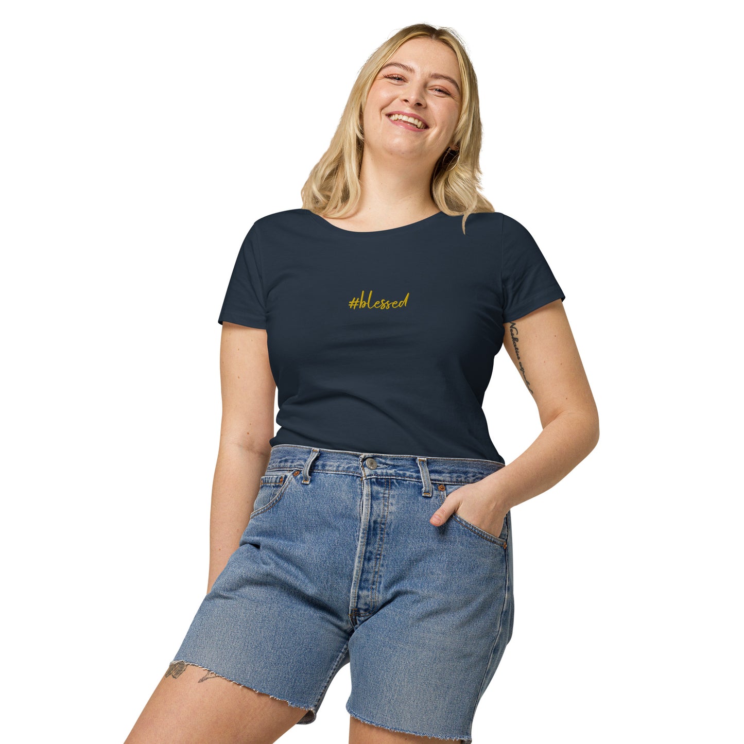 Camiseta básica orgánica de mujer Blessed