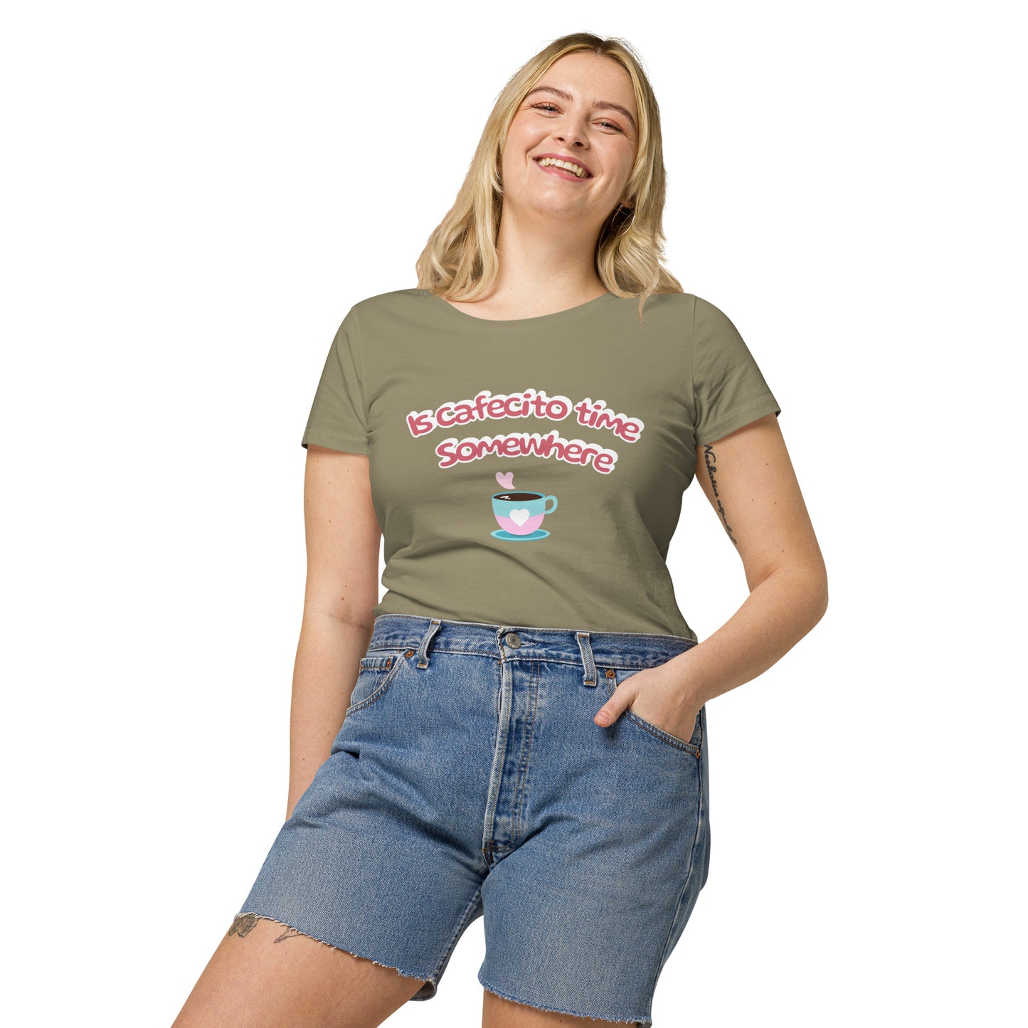 Camiseta básica orgánica mujer Cafecito