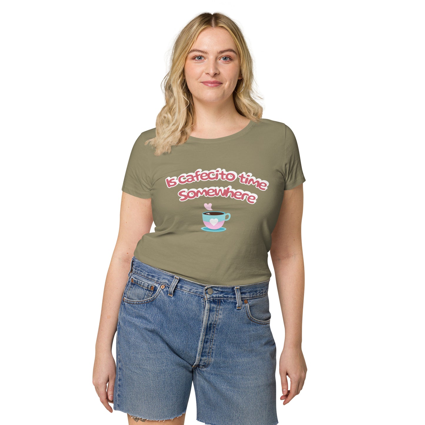 Camiseta básica orgánica mujer Cafecito