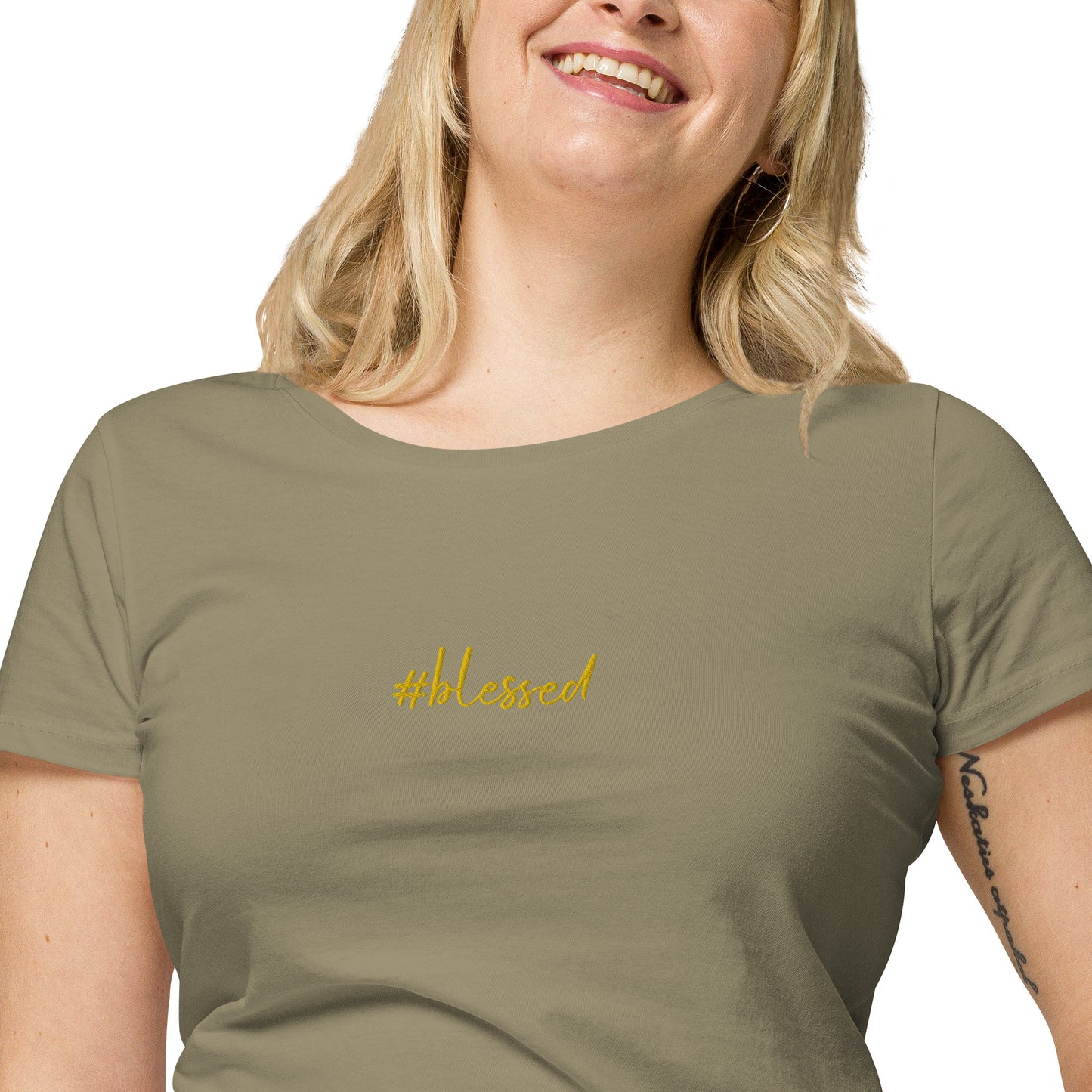 Camiseta básica orgánica de mujer Blessed