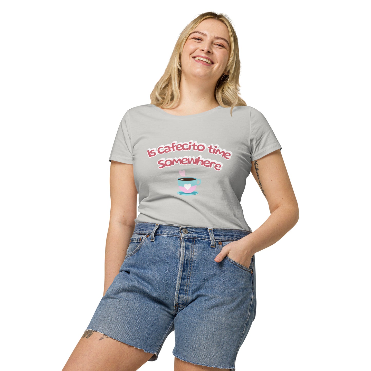 Camiseta básica orgánica mujer Cafecito