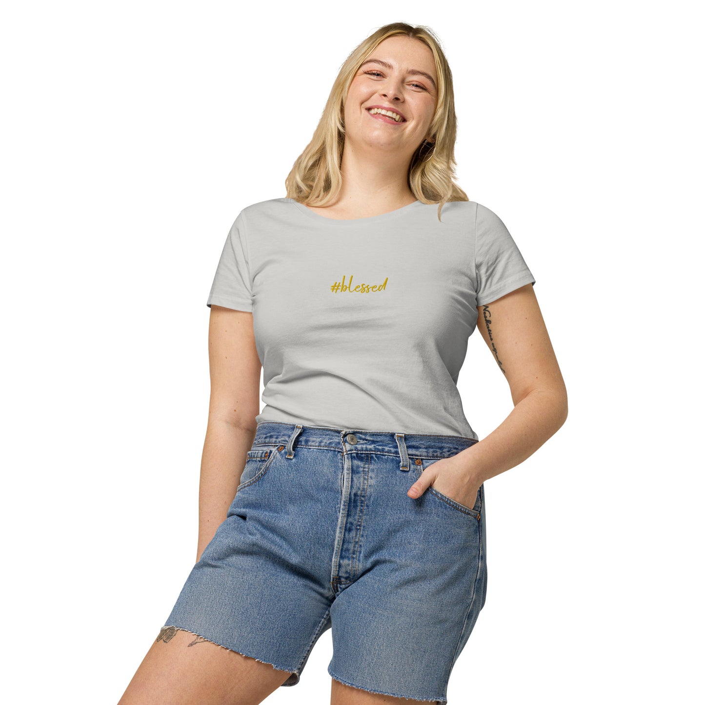 Camiseta básica orgánica de mujer Blessed