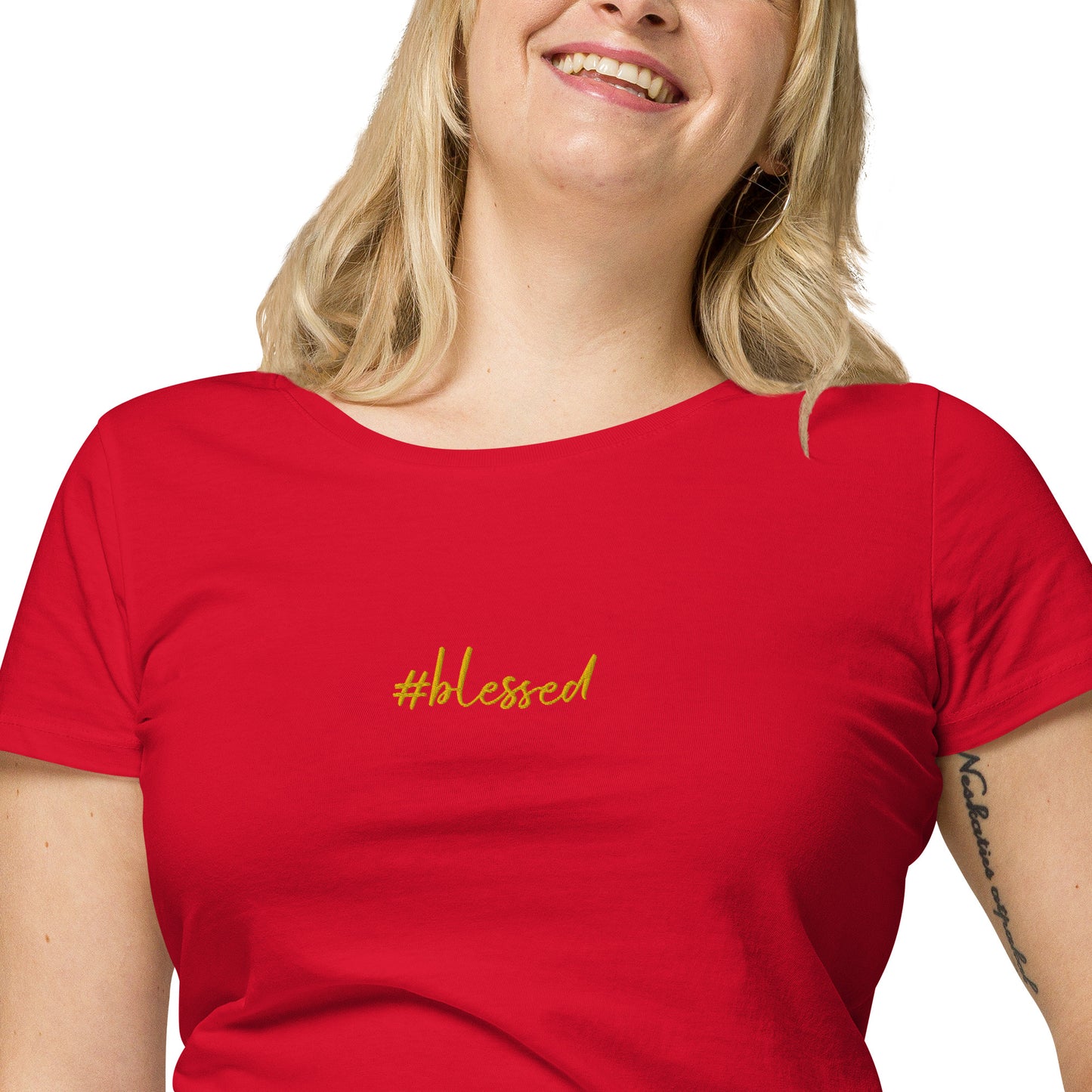 Camiseta básica orgánica de mujer Blessed