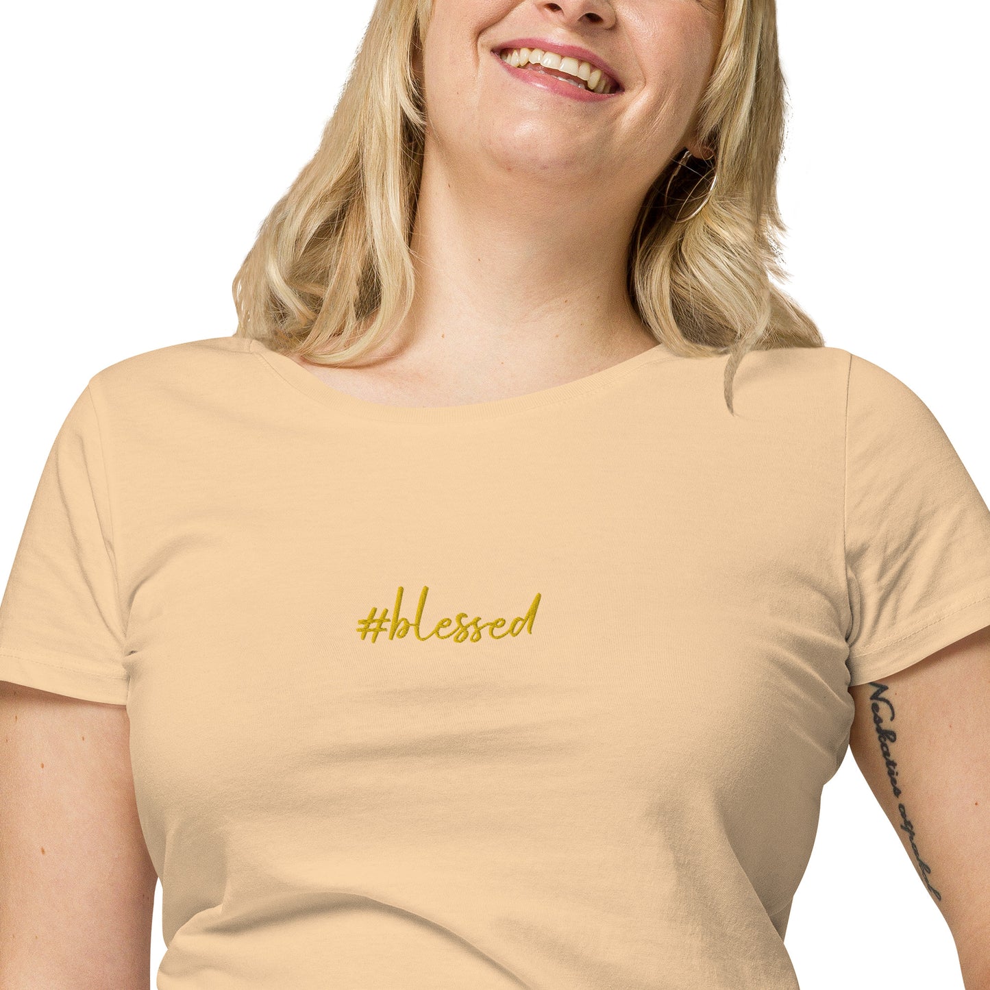 Camiseta básica orgánica de mujer Blessed