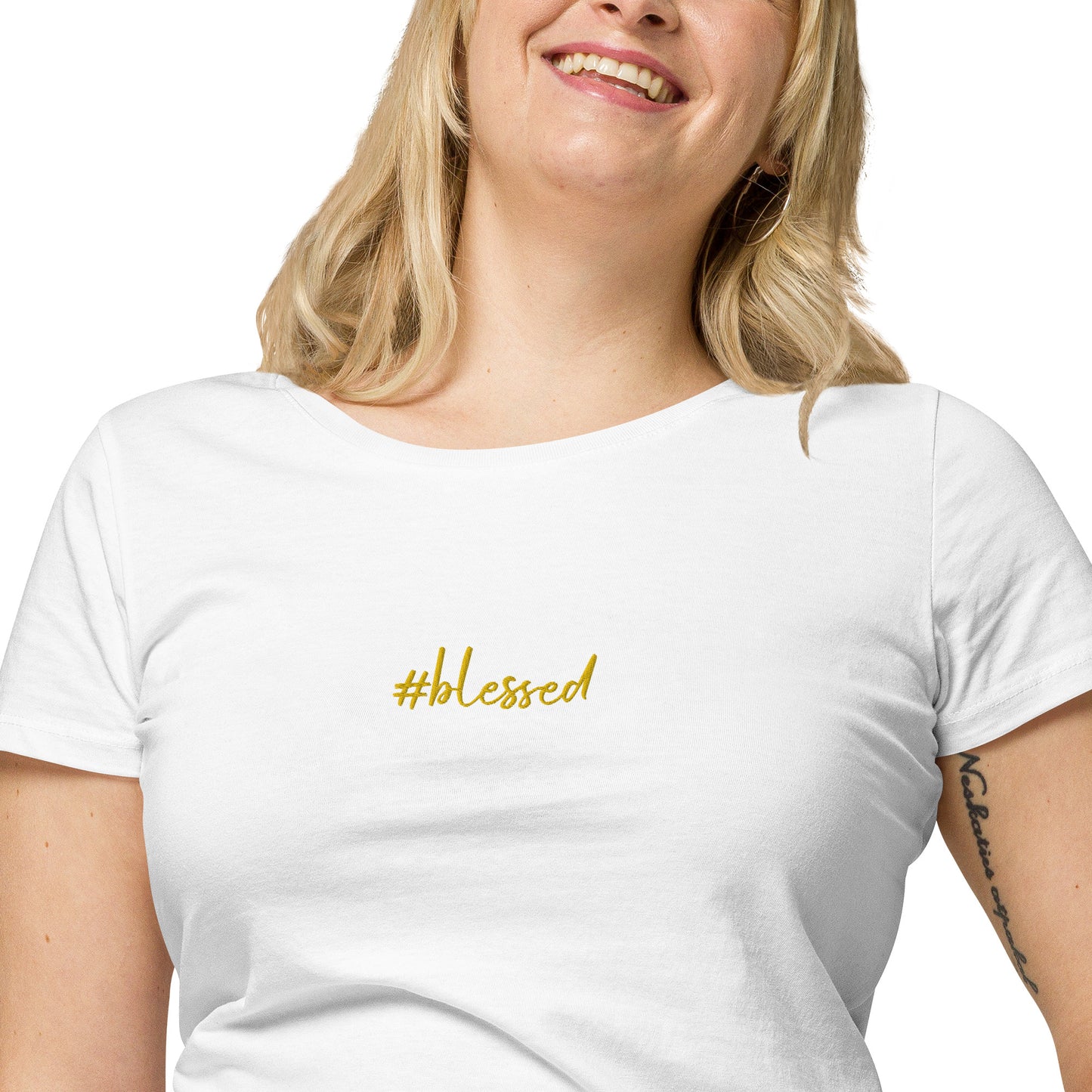 Camiseta básica orgánica de mujer Blessed