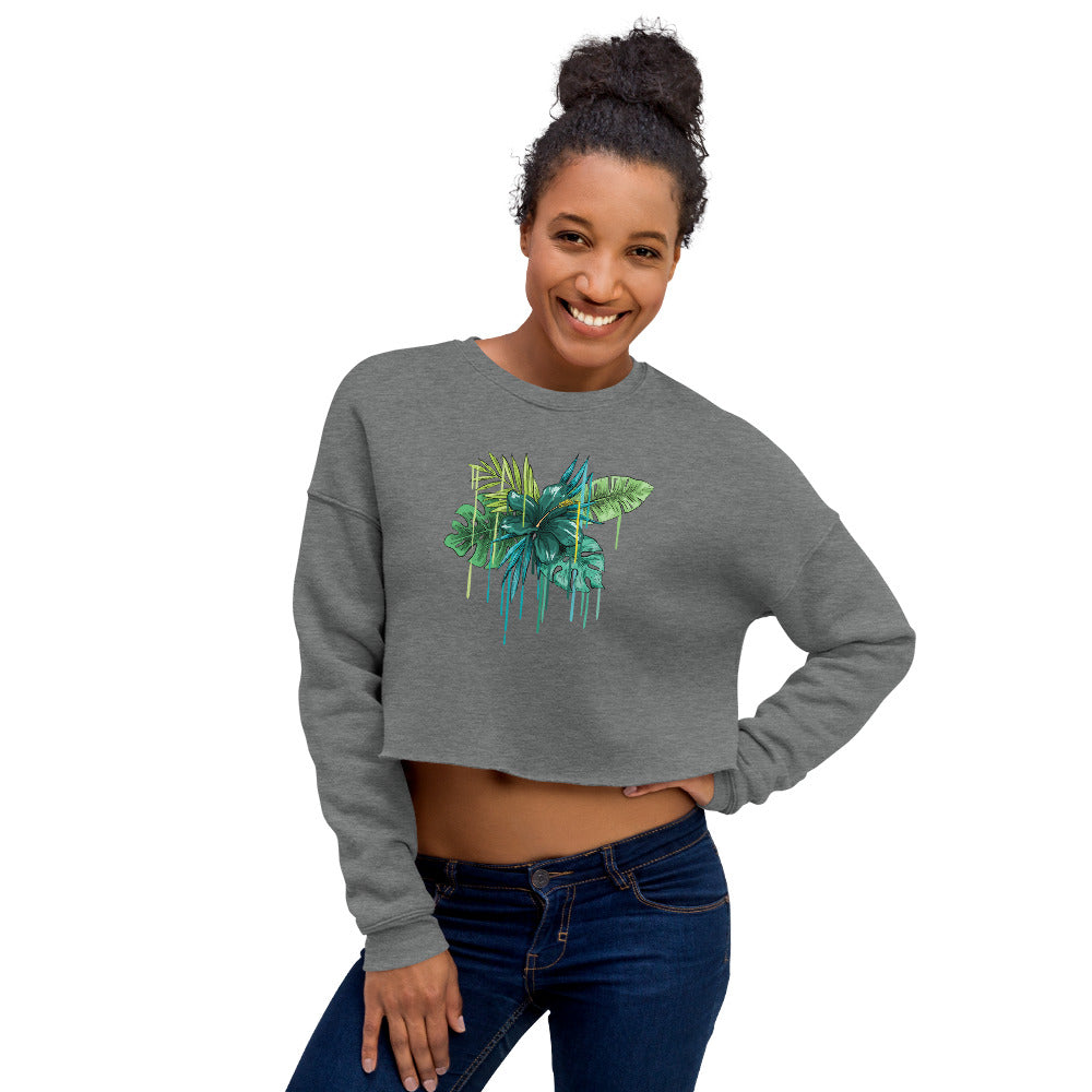 Floral Crop Sweatshirt