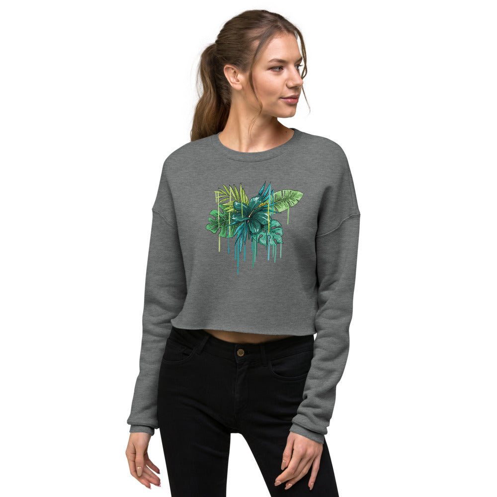 Floral Crop Sweatshirt