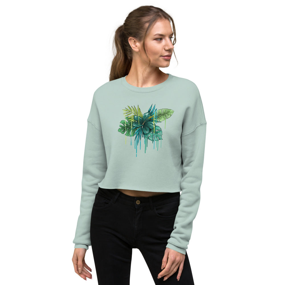 Floral Crop Sweatshirt